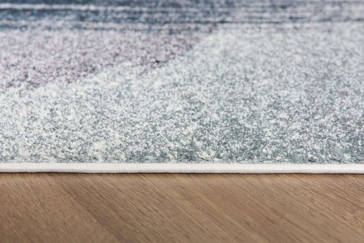 Rivah Abstract Contemporary Blue and White Indoor Rug-19