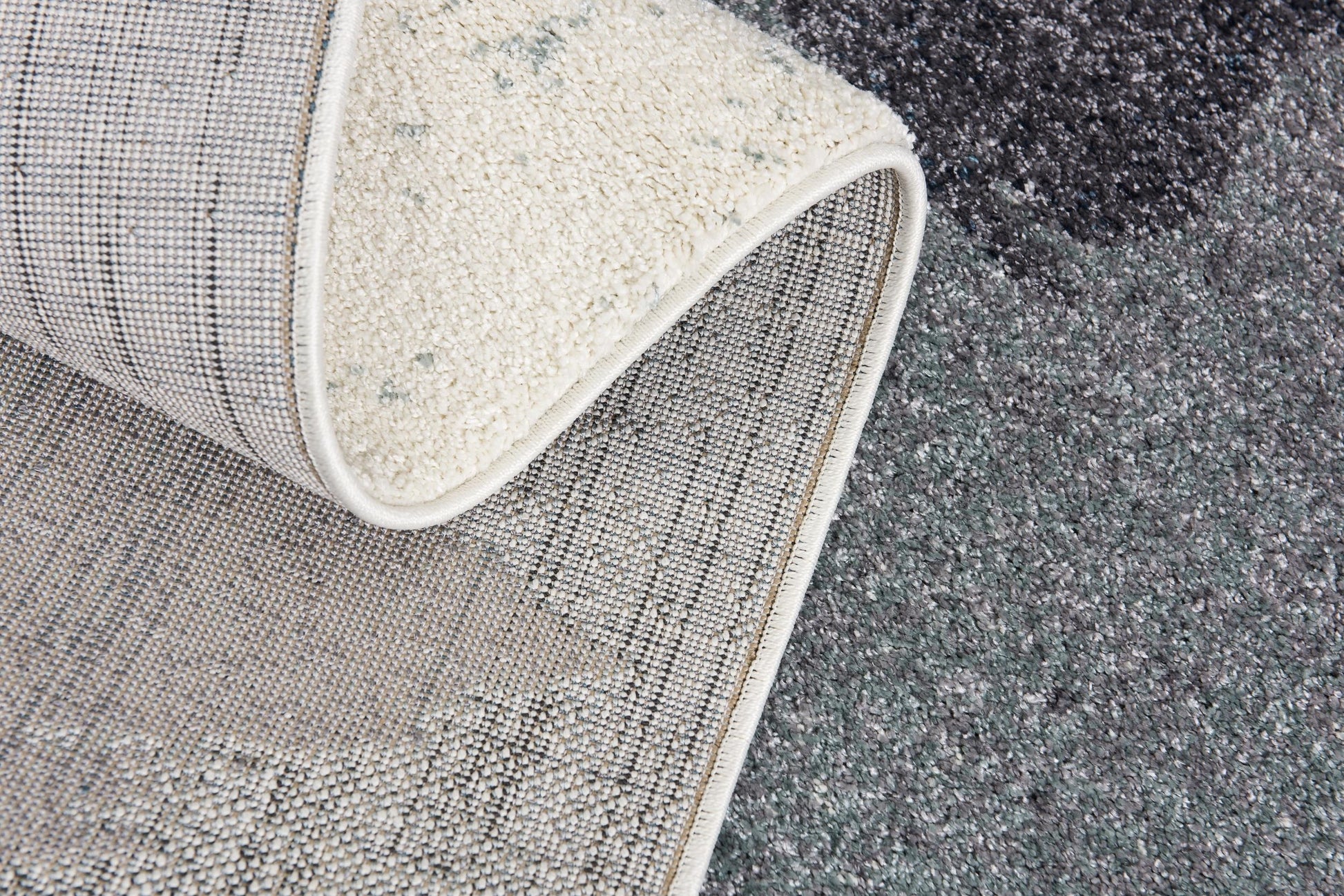 Rivah Abstract Contemporary Blue and White Indoor Rug-14