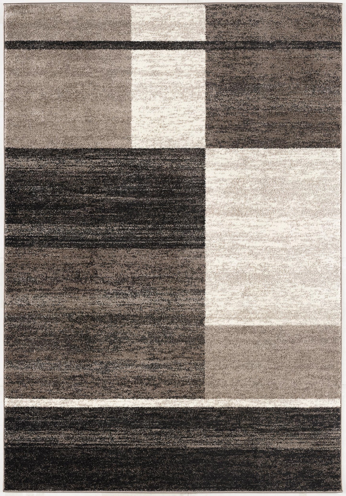 Herat Abstract Contemporary Brown and Beige Indoor Rug