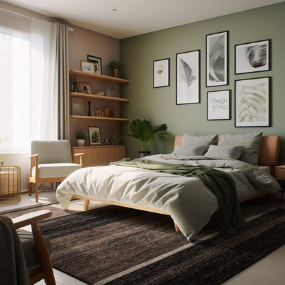 Herat Abstract Contemporary Brown and Beige Indoor Rug