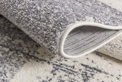 Prana Checkered Contemporary White and Grey Indoor Rug-15