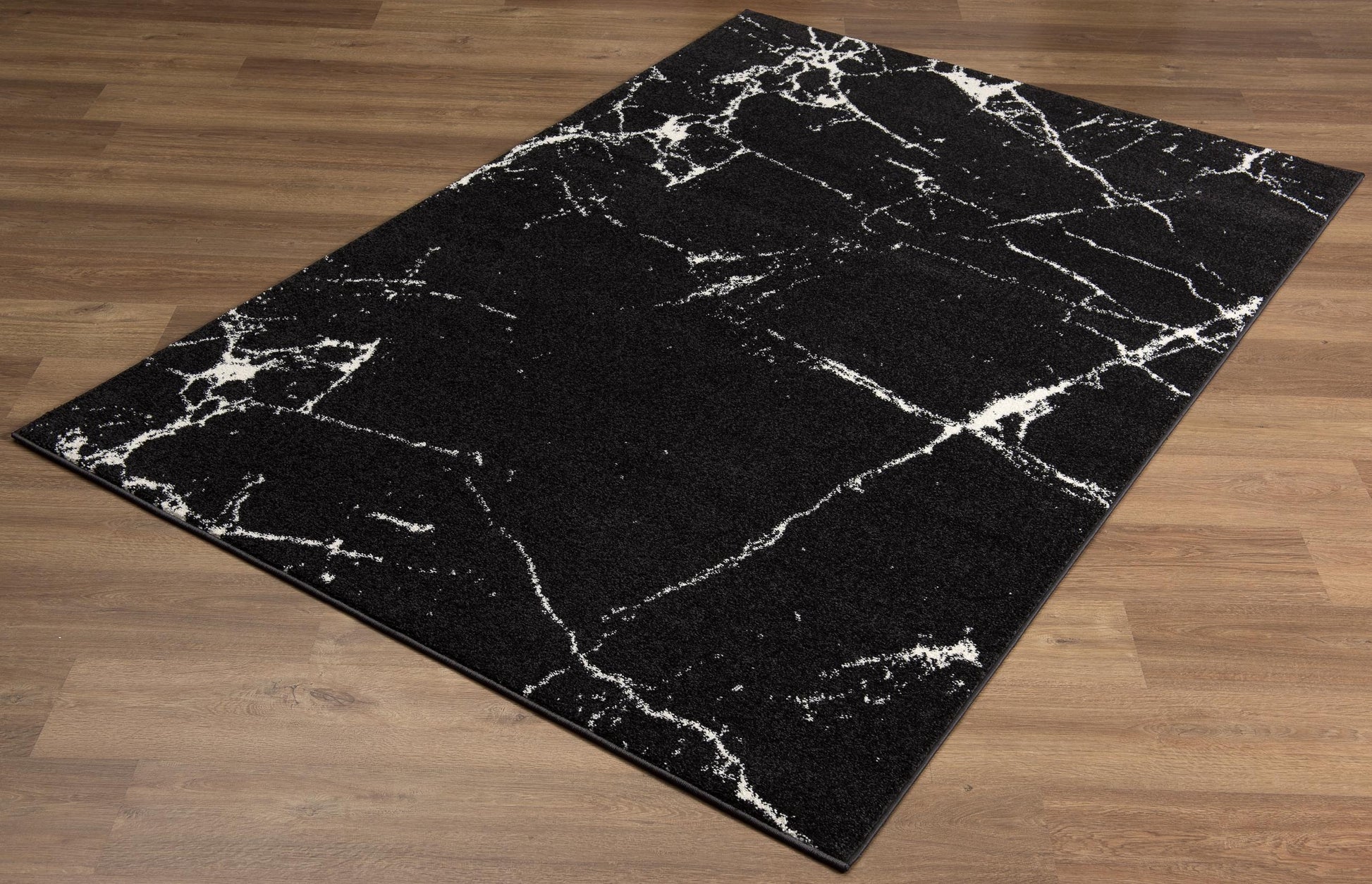 Siah Marble Contemporary Black and White Indoor Rug-11