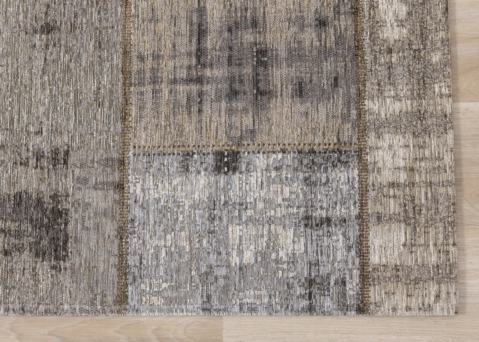 Contemporary Patchwork Grey Area Rug-5