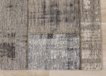 Contemporary Patchwork Grey Area Rug-5