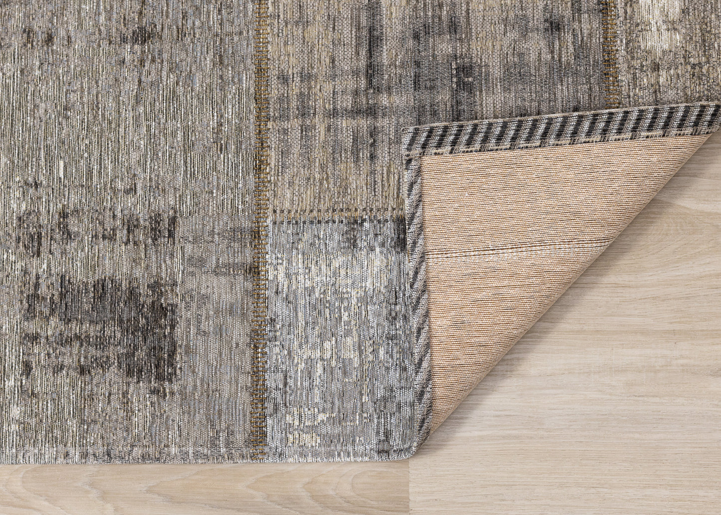 Contemporary Patchwork Grey Area Rug-6