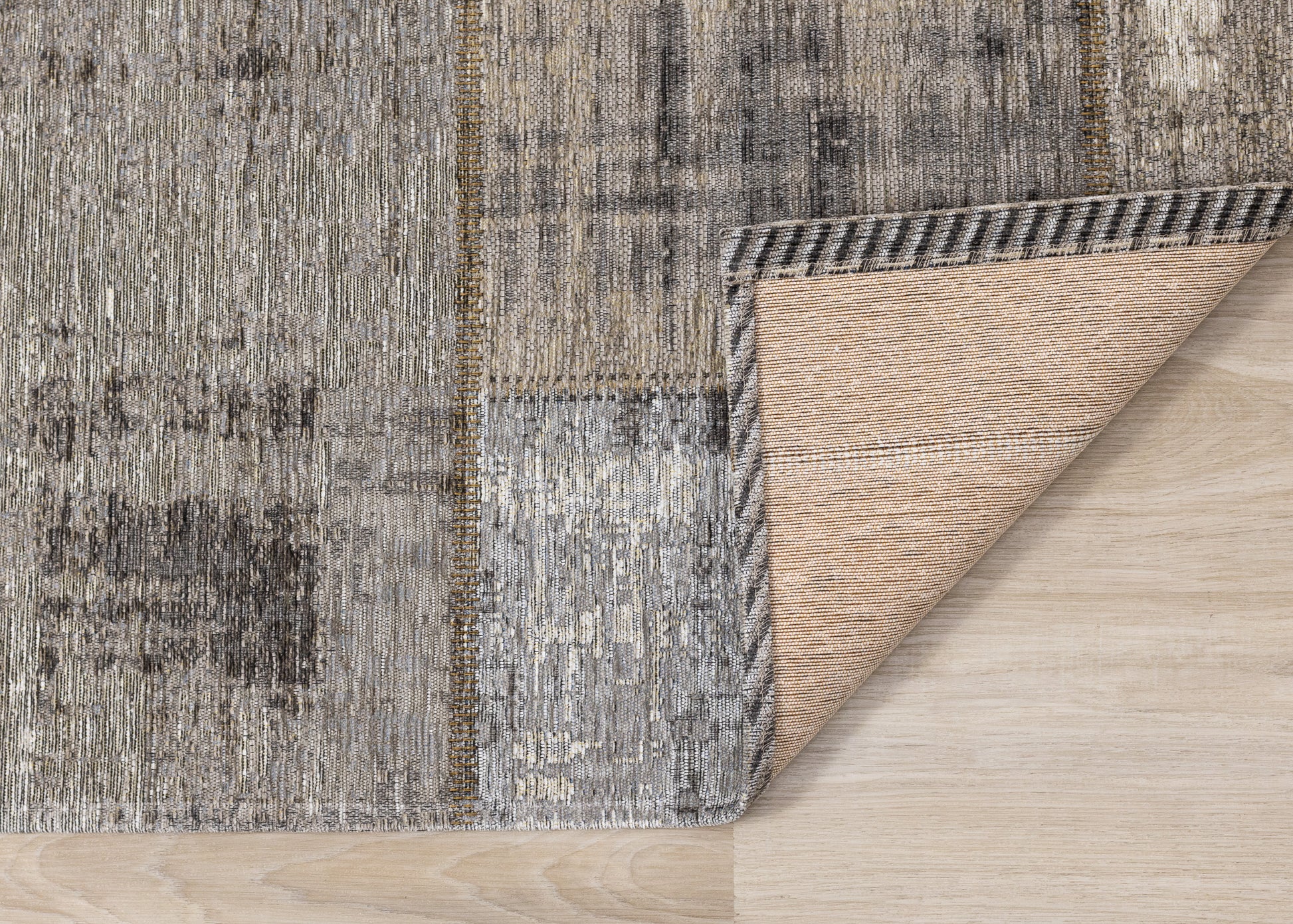 Contemporary Patchwork Grey Area Rug-6
