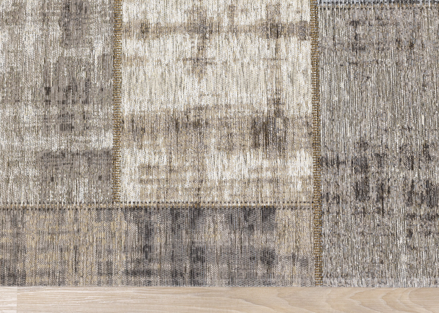 Contemporary Patchwork Grey Area Rug-8