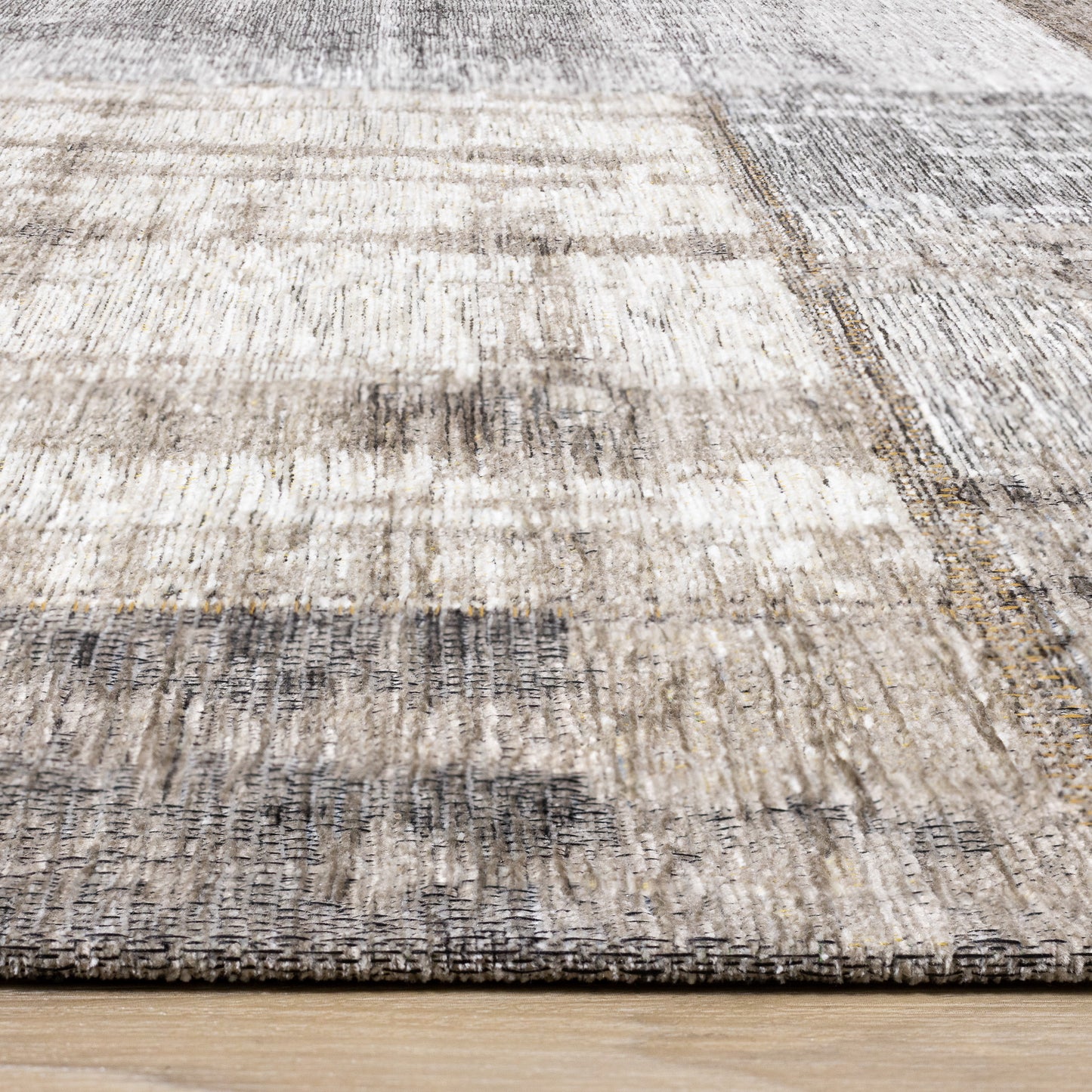 Contemporary Patchwork Grey Area Rug-9