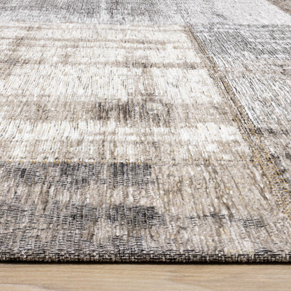 Contemporary Patchwork Grey Area Rug-9