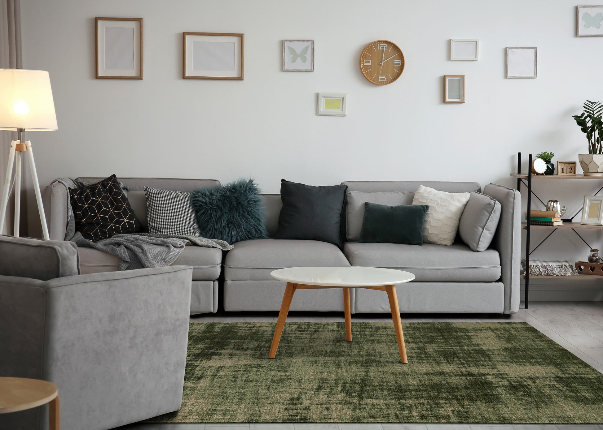 Modern Organic Green Area Rug-3