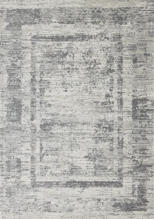 Modern Border Grey Area Rug