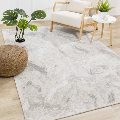 Modern Organic Cream Area Rug-2