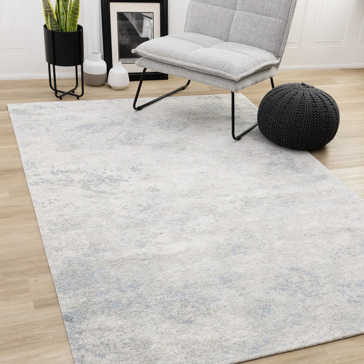 Contemporary Organic Cream Area Rug-2