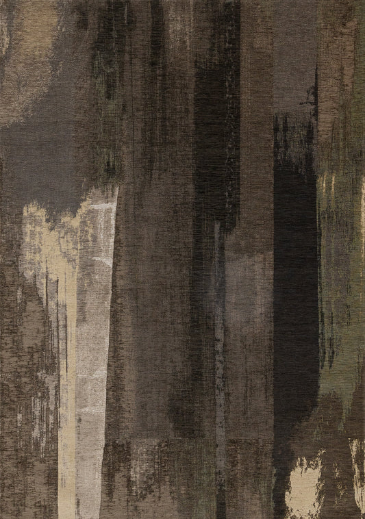 Contemporary Distressed Organic Brown Area Rug