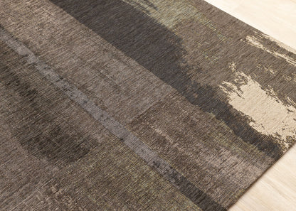 Contemporary Distressed Organic Brown Area Rug-4