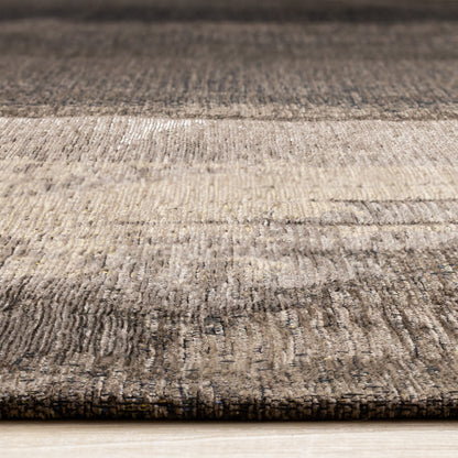 Contemporary Distressed Organic Brown Area Rug-9