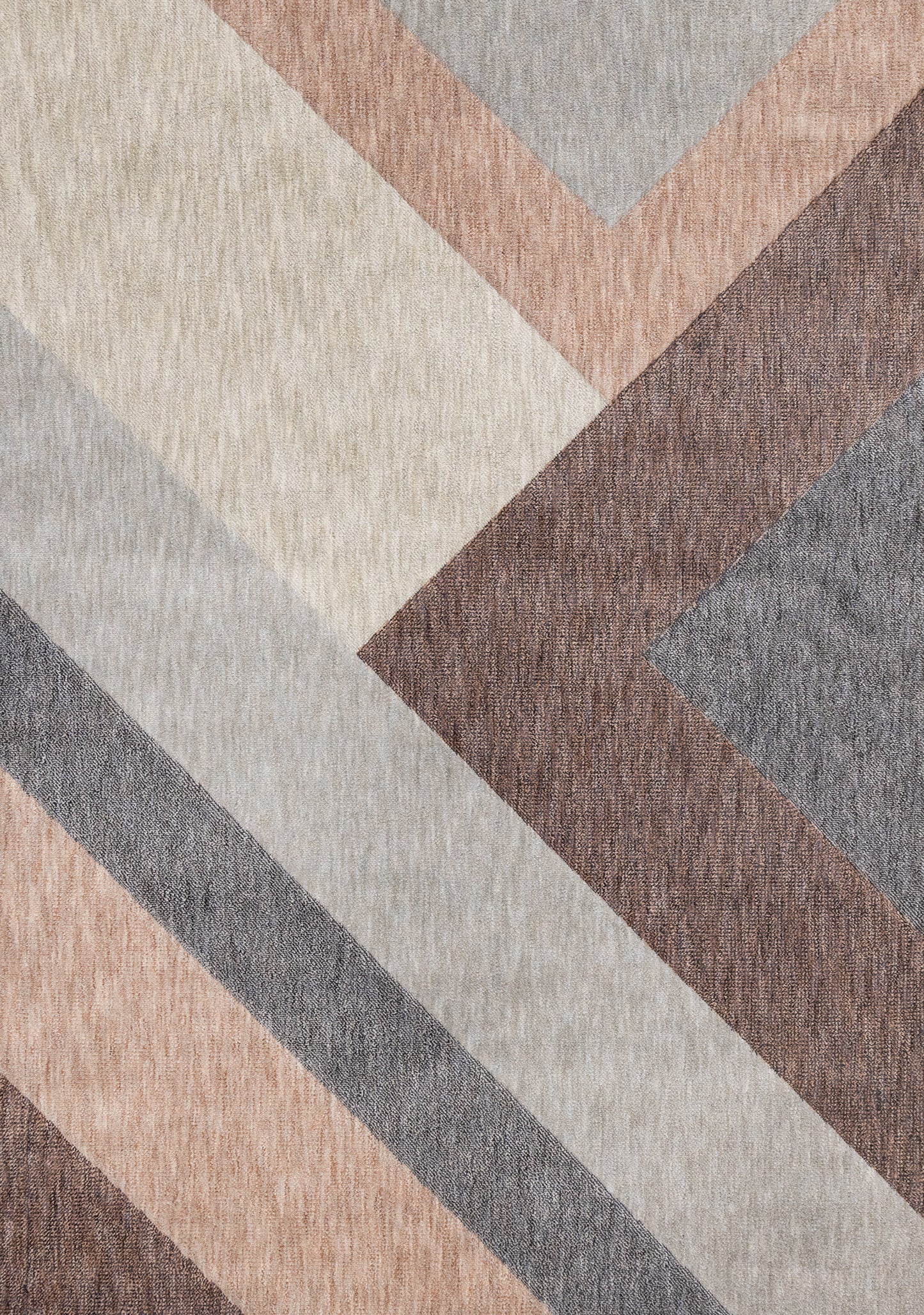 Contemporary Geometric Stripes Pink Area Rug-1