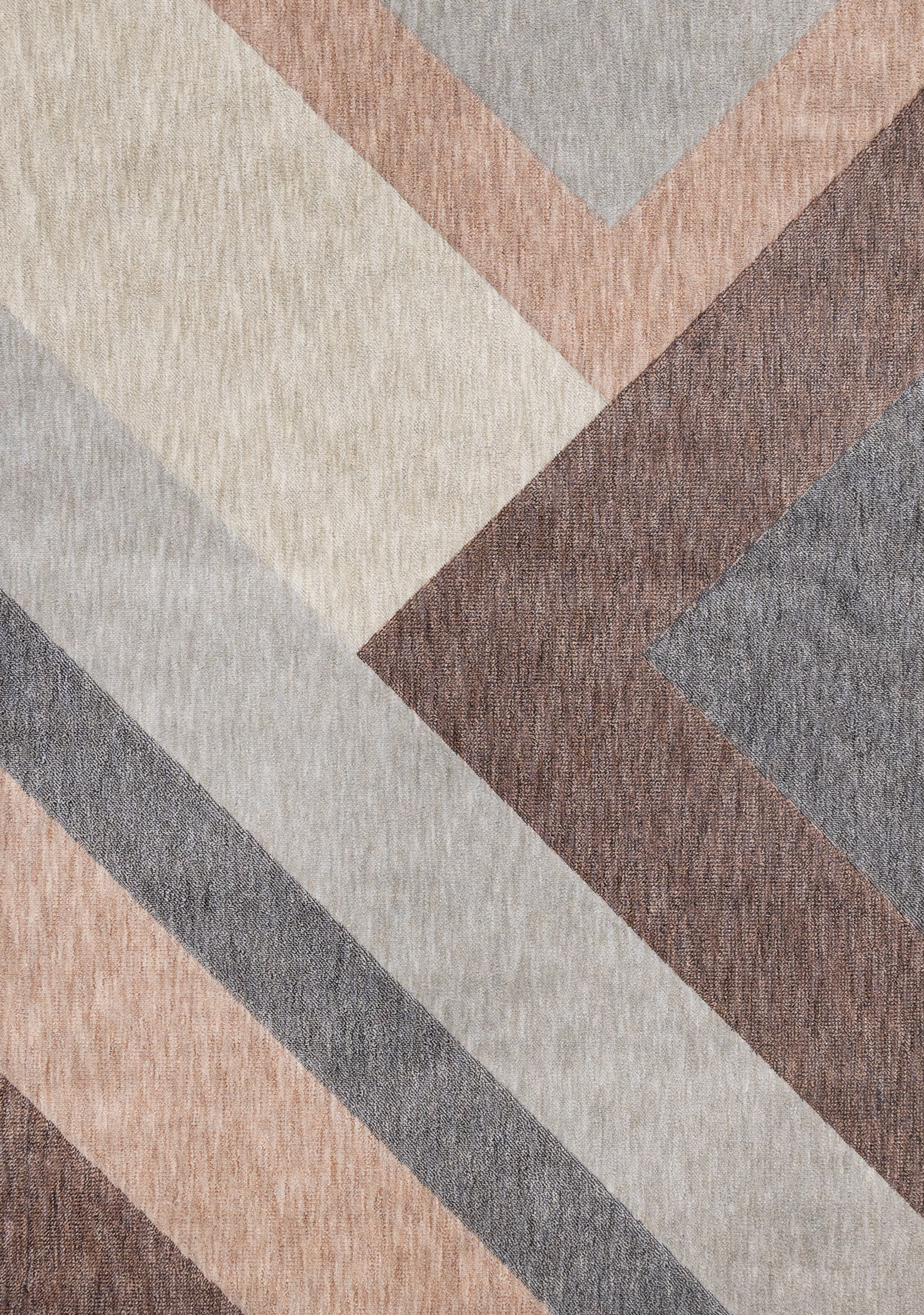 Contemporary Geometric Stripes Pink Area Rug-1
