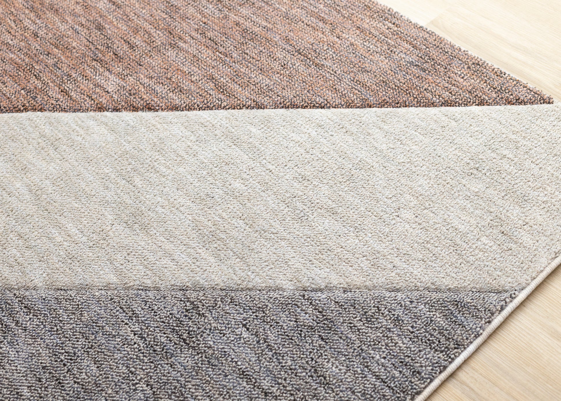 Contemporary Geometric Stripes Pink Area Rug-4