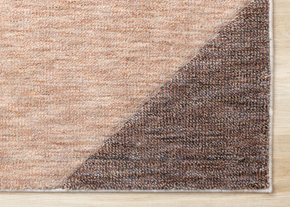 Contemporary Geometric Stripes Pink Area Rug-5