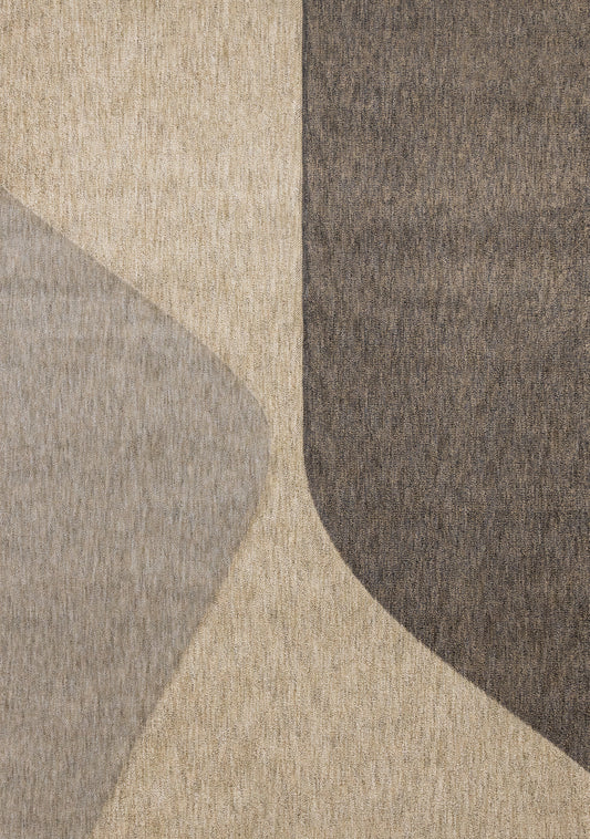 Contemporary Geometric Beige Area Rug