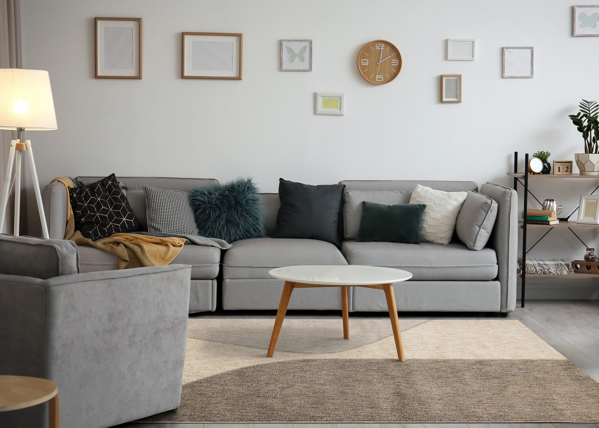 Contemporary Geometric Beige Area Rug-3