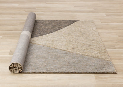 Contemporary Geometric Beige Area Rug-7