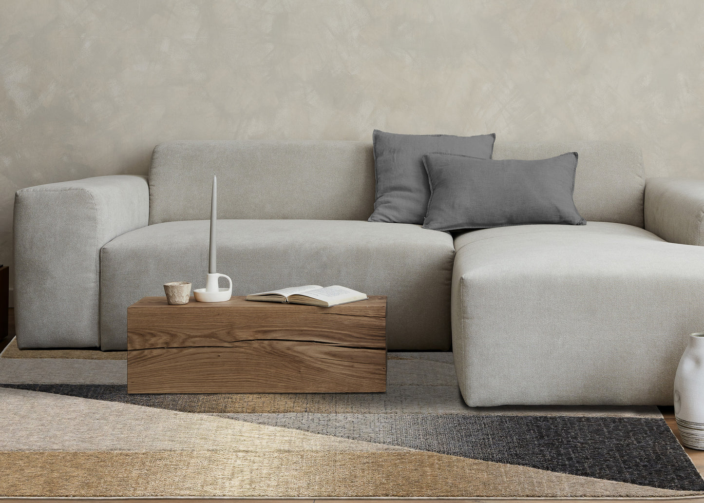 Contemporary Geometric Grey Area Rug