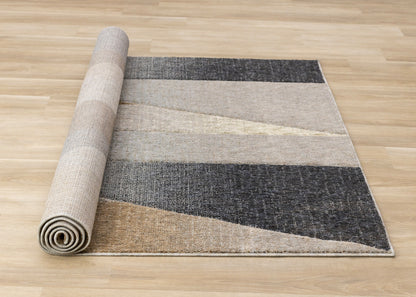 Contemporary Geometric Grey Area Rug
