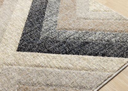 Contemporary Geometric Grey Area Rug