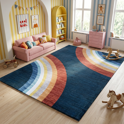 Alfombra de juego Soft Steps Playtime Rainbow, color azul marino