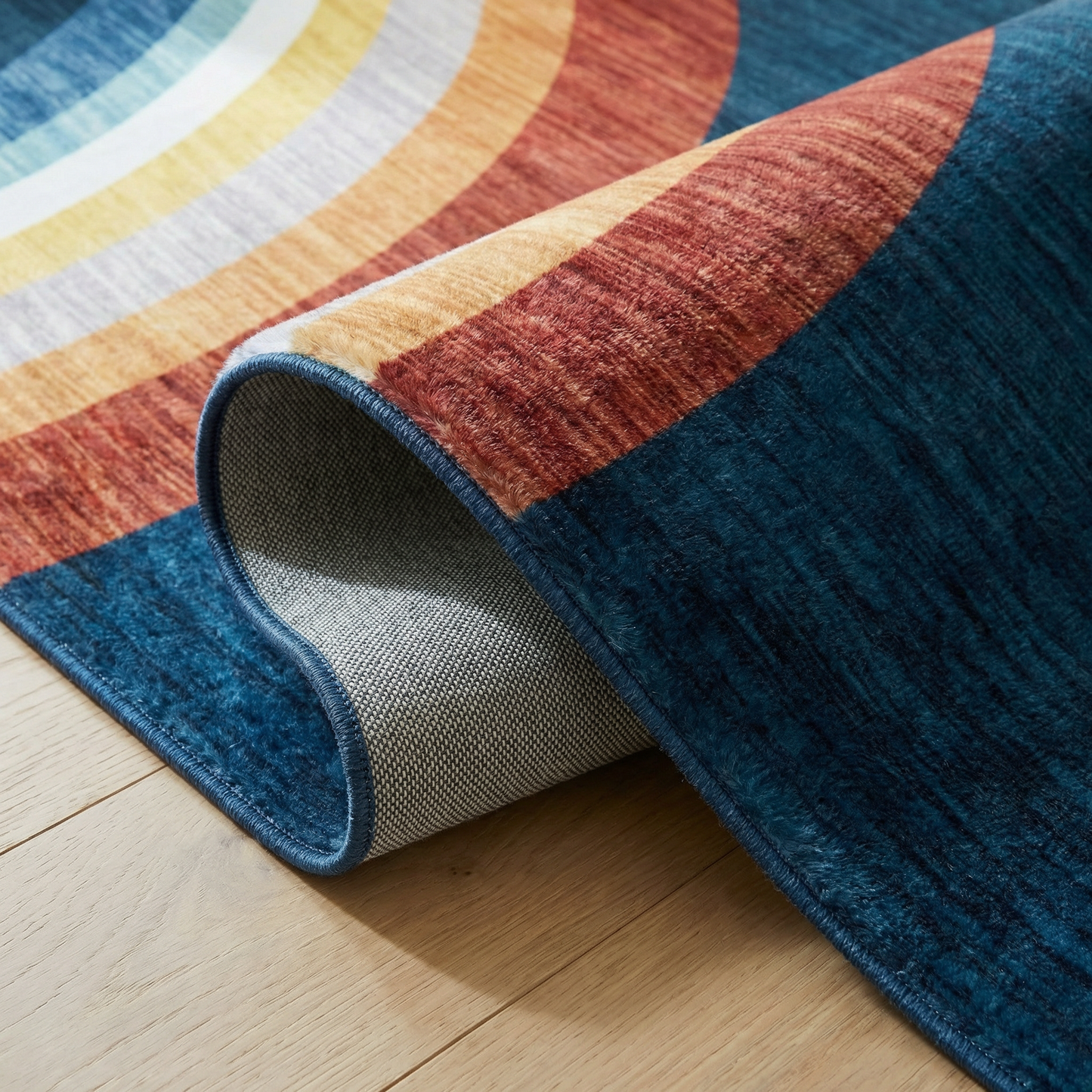 Alfombra de juego Soft Steps Playtime Rainbow, color azul marino