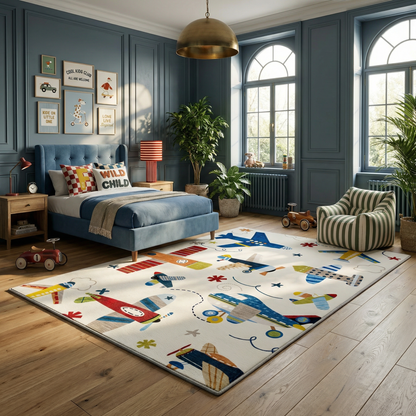 Tapete de juego Soft Steps Playtime Airplane color crema suave