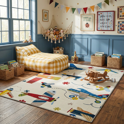 Tapete de juego Soft Steps Playtime Airplane color crema suave