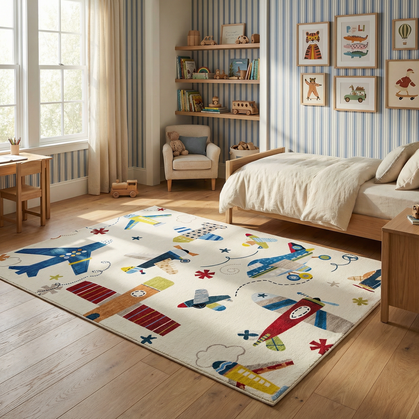 Tapete de juego Soft Steps Playtime Airplane color crema suave