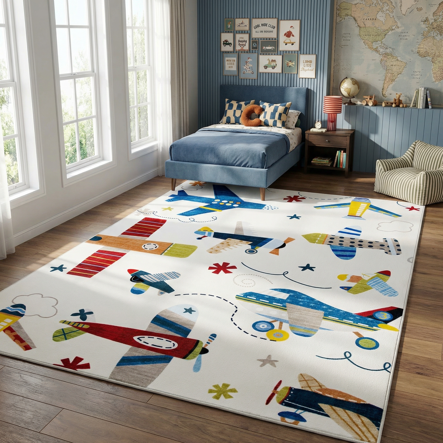 Tapete de juego Soft Steps Playtime Airplane color crema suave