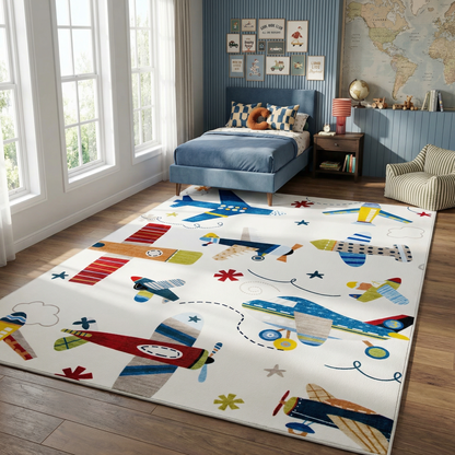 Tapete de juego Soft Steps Playtime Airplane color crema suave
