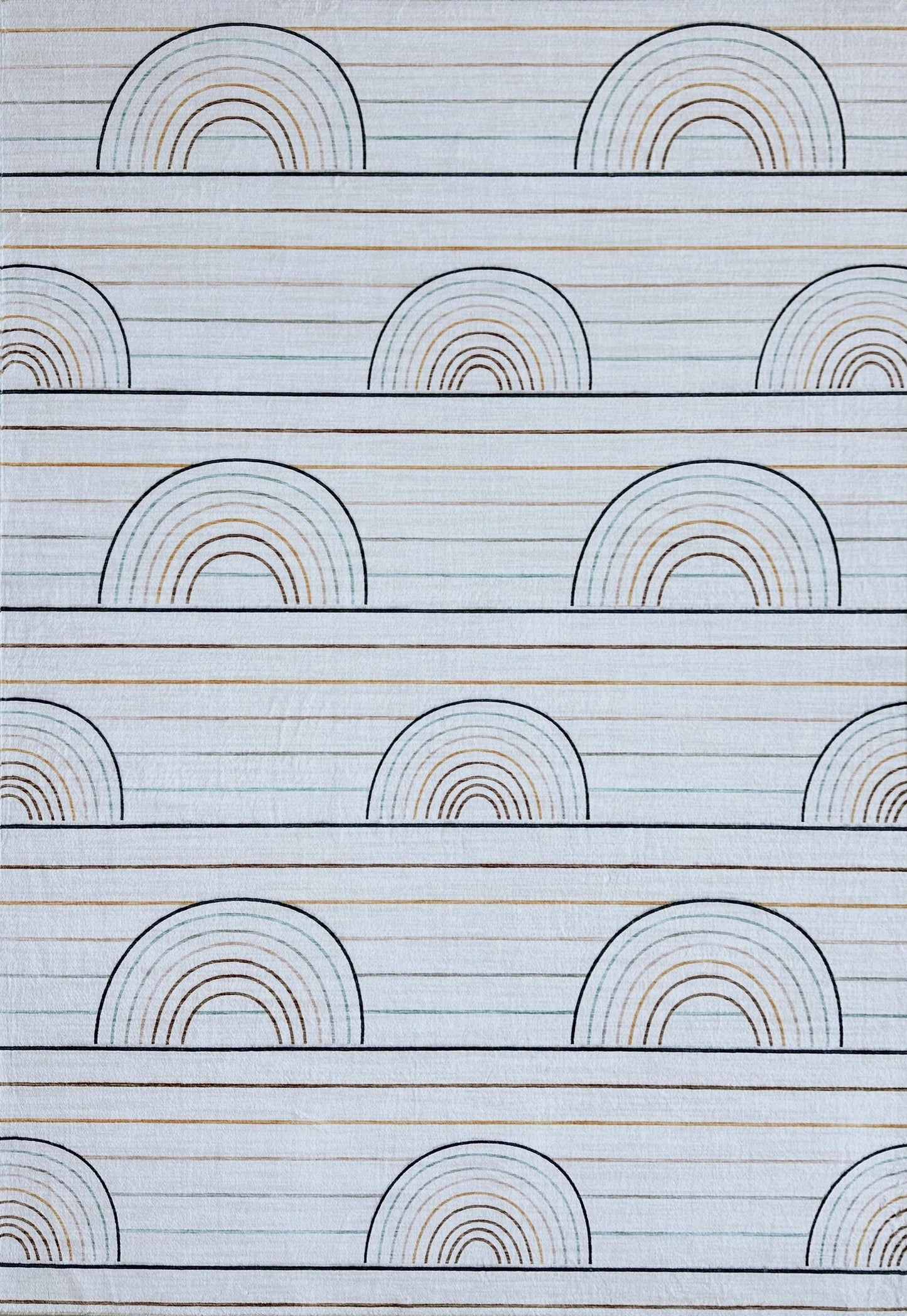 Lino Rainbow Modern Blue and Pink Indoor Rug