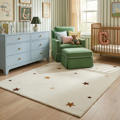 Alfombra de juego Soft Steps Playtime Stars color crema suave