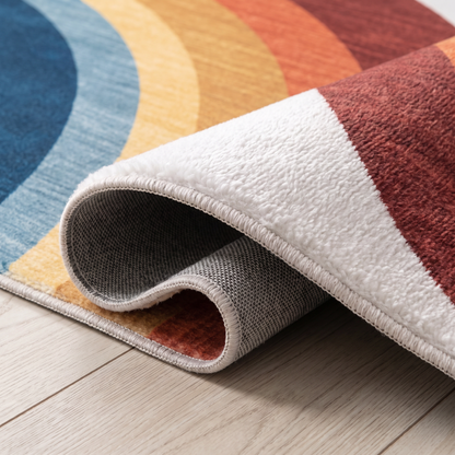 Marlow Rainbow Modern White Indoor Rug