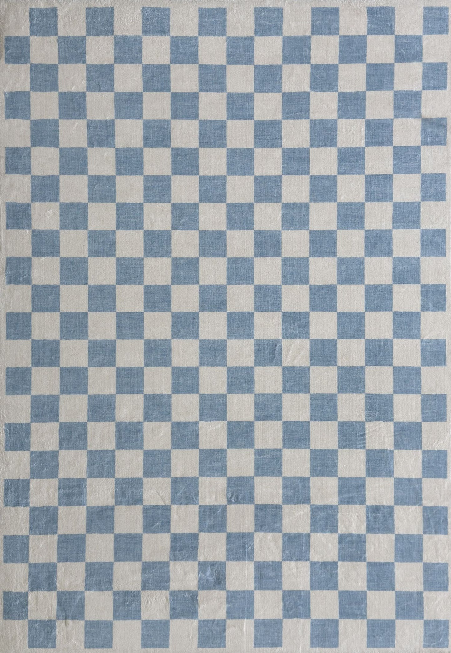 Jaque Checkered Modern Blue and White Indoor Rug