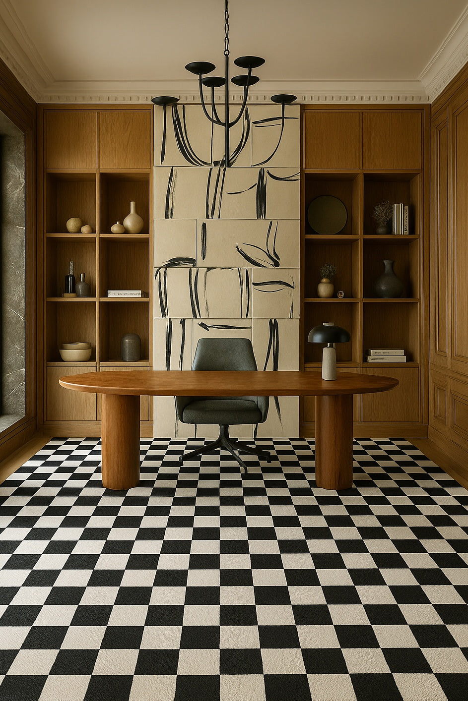 Jaque Checkered Modern Black and White Indoor Rug