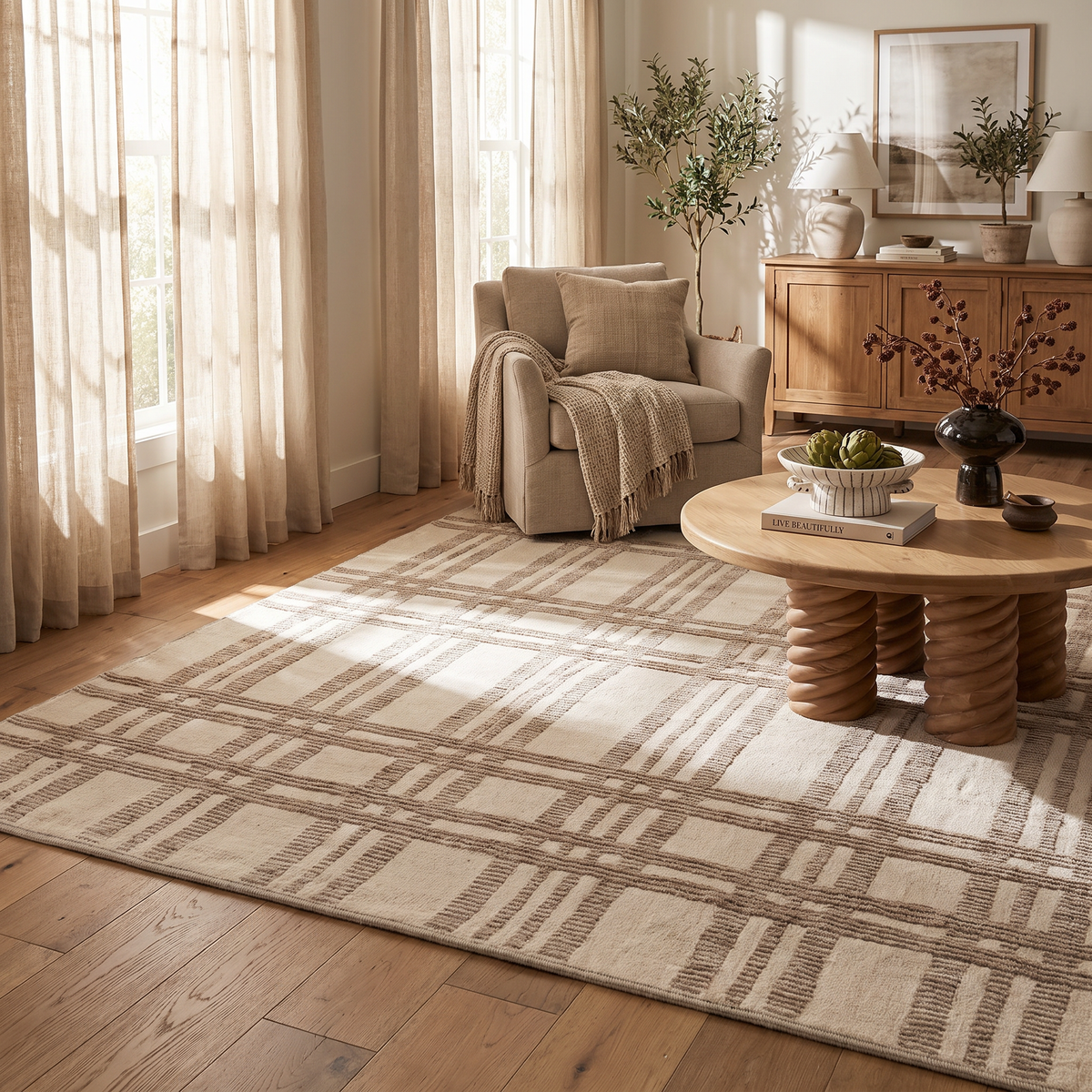 Alfombra de interior Marlow Rainbow Modern White