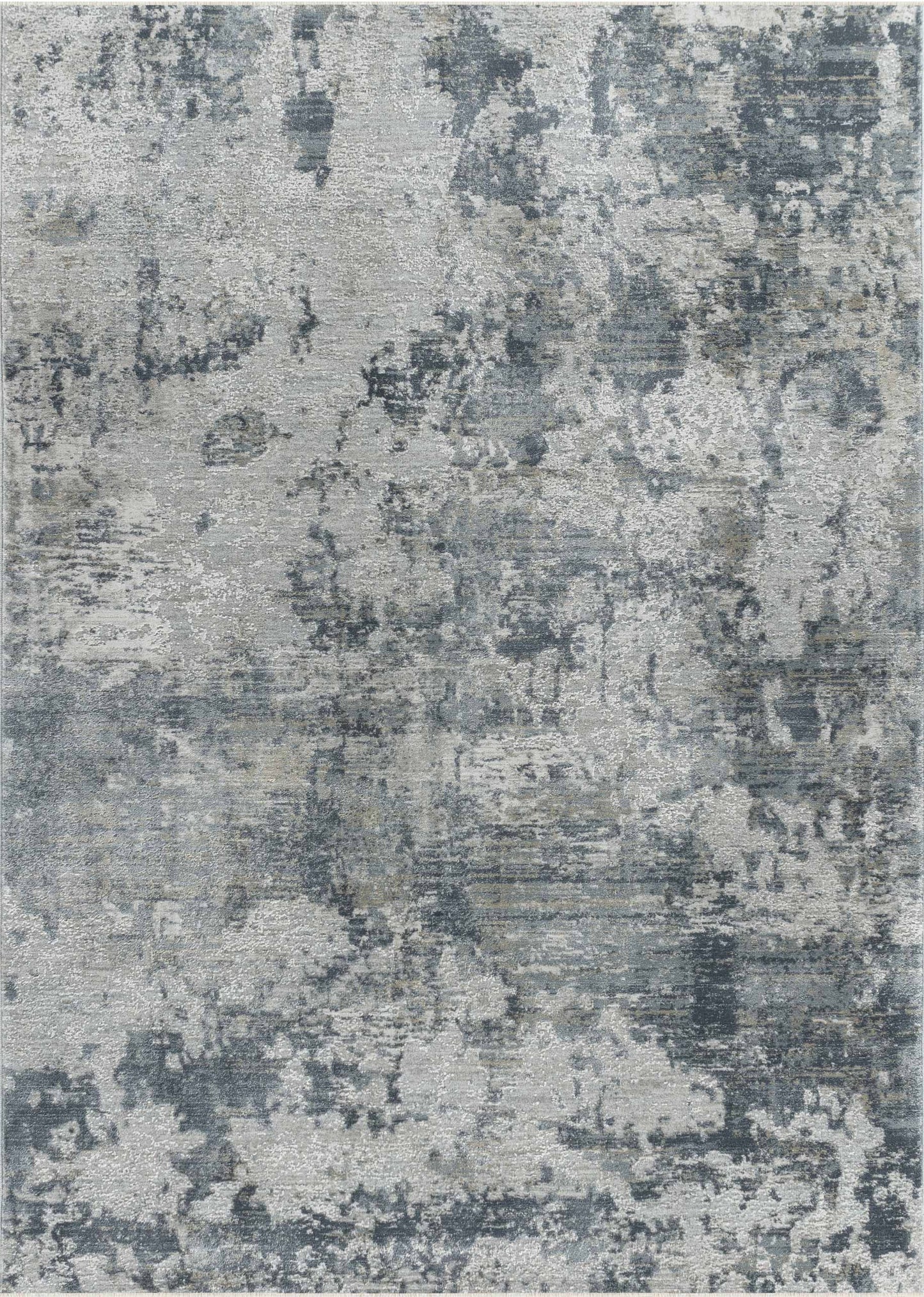 Eira Abstract Contemporary Blue and Grey Indoor Rug