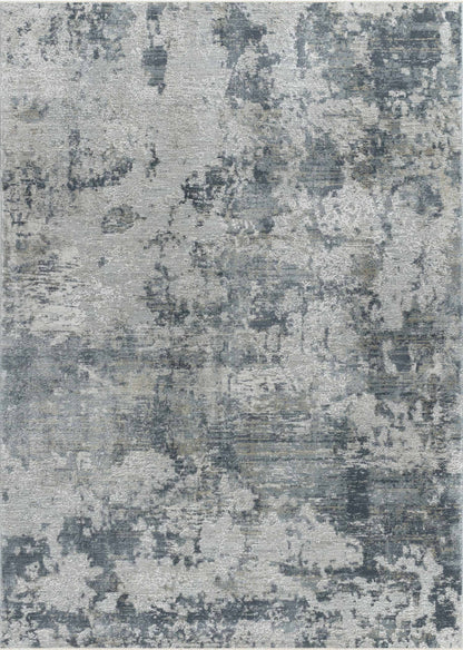 Eira Abstract Contemporary Blue and Grey Indoor Rug
