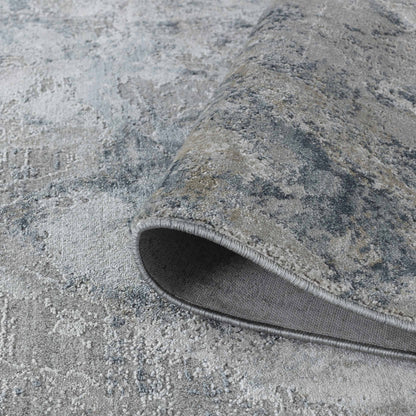 Arden Abstract Contemporary Blue and Grey Indoor Rug