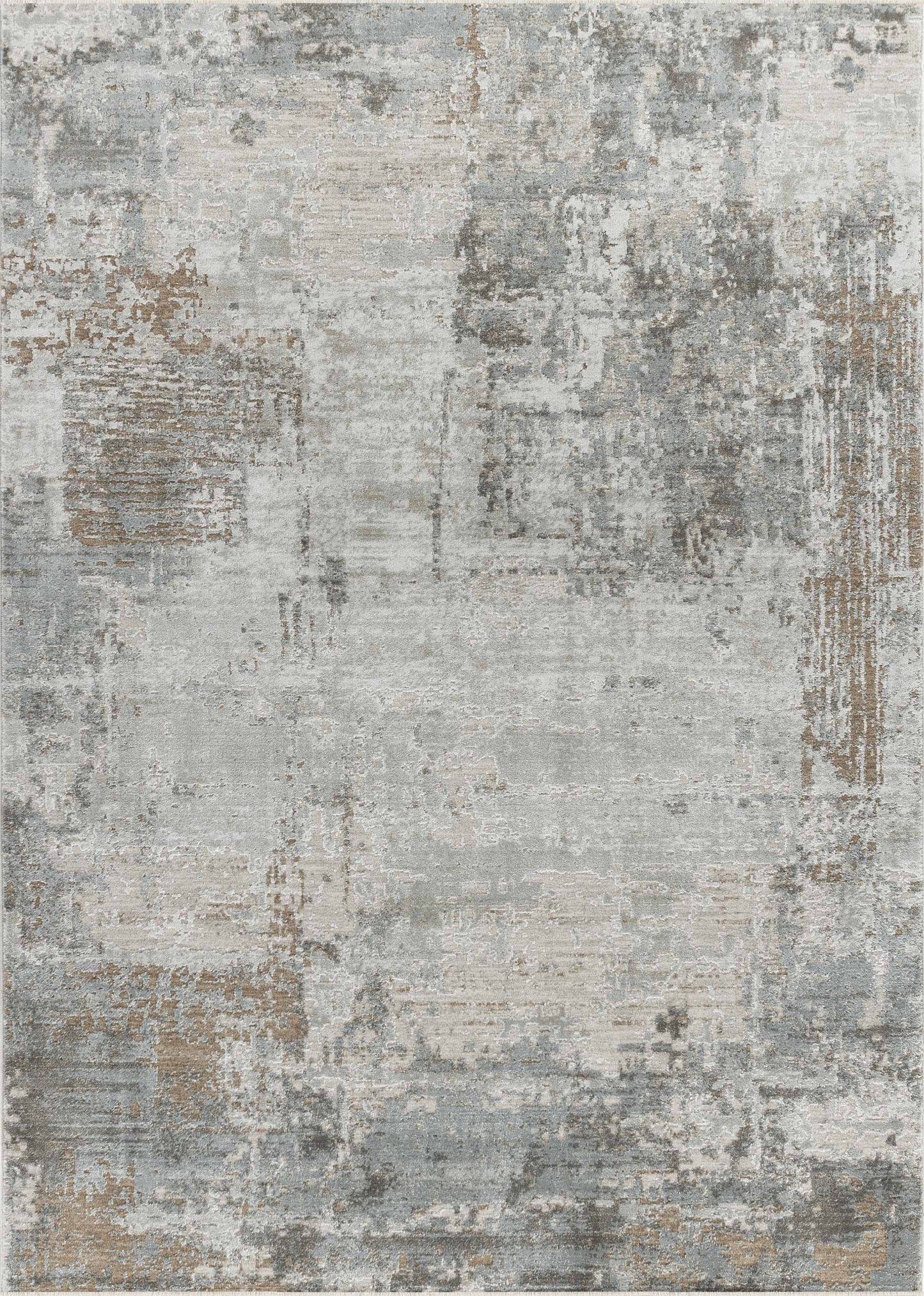Verona Abstract Distressed Contemporary Beige and Brown Indoor Rug-3