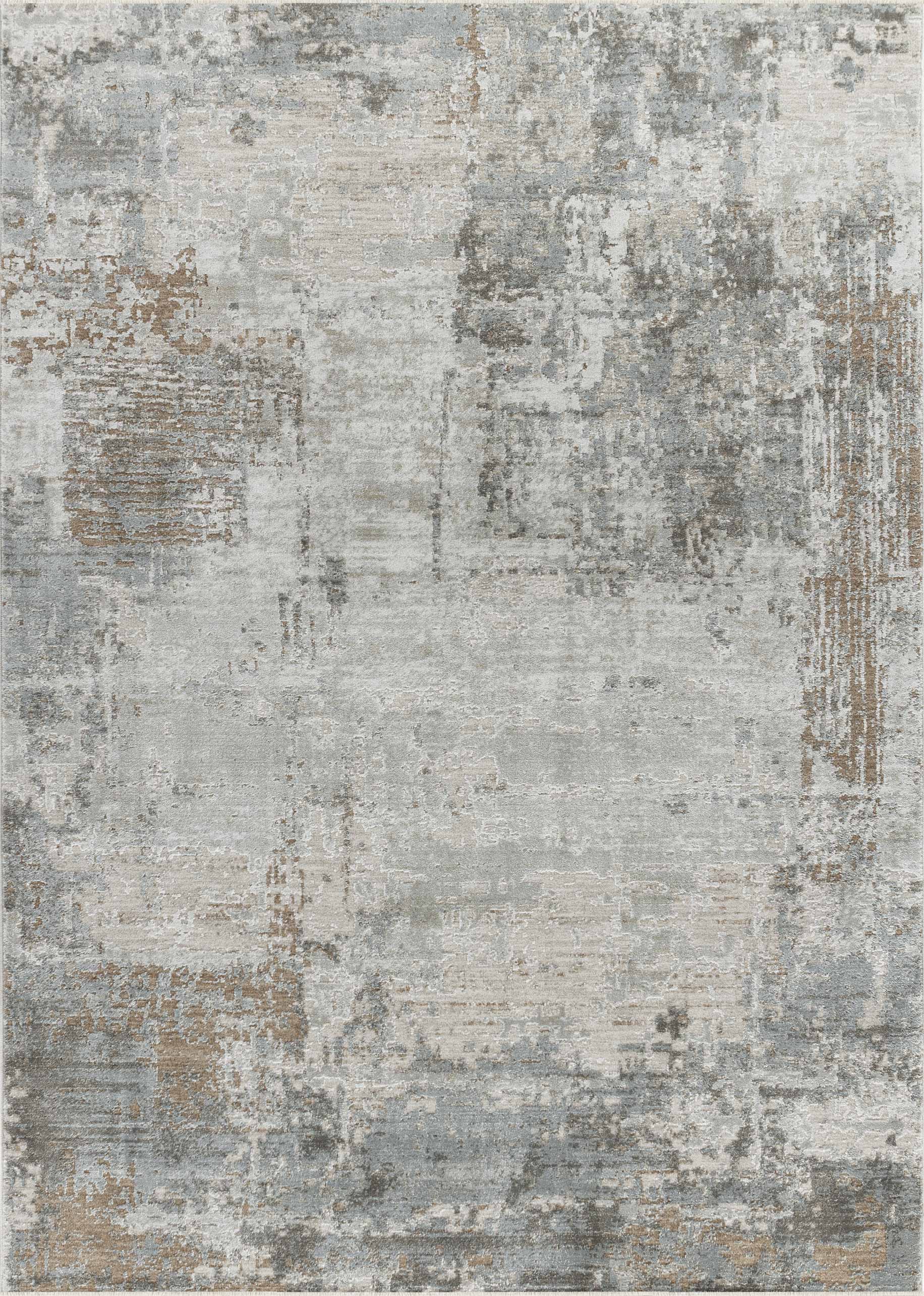 Verona Abstract Distressed Contemporary Beige and Brown Indoor Rug-3