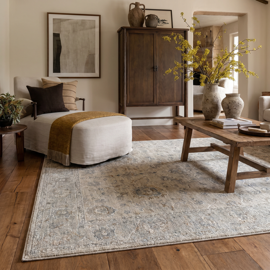 Tapis crème Boho du sud-ouest Elysian