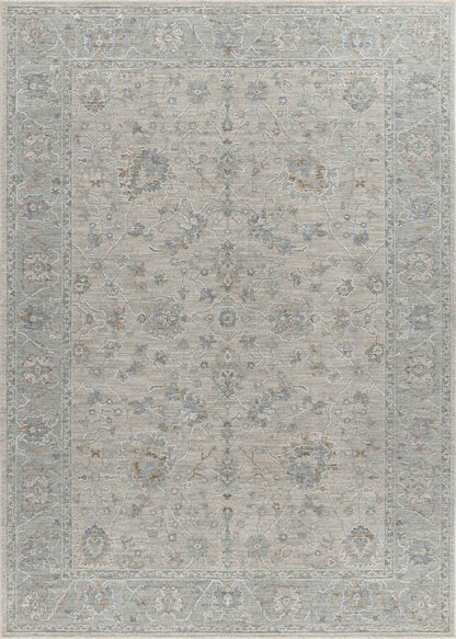 Safiya Floral Medallion Traditional Cream and Grey Indoor Rug